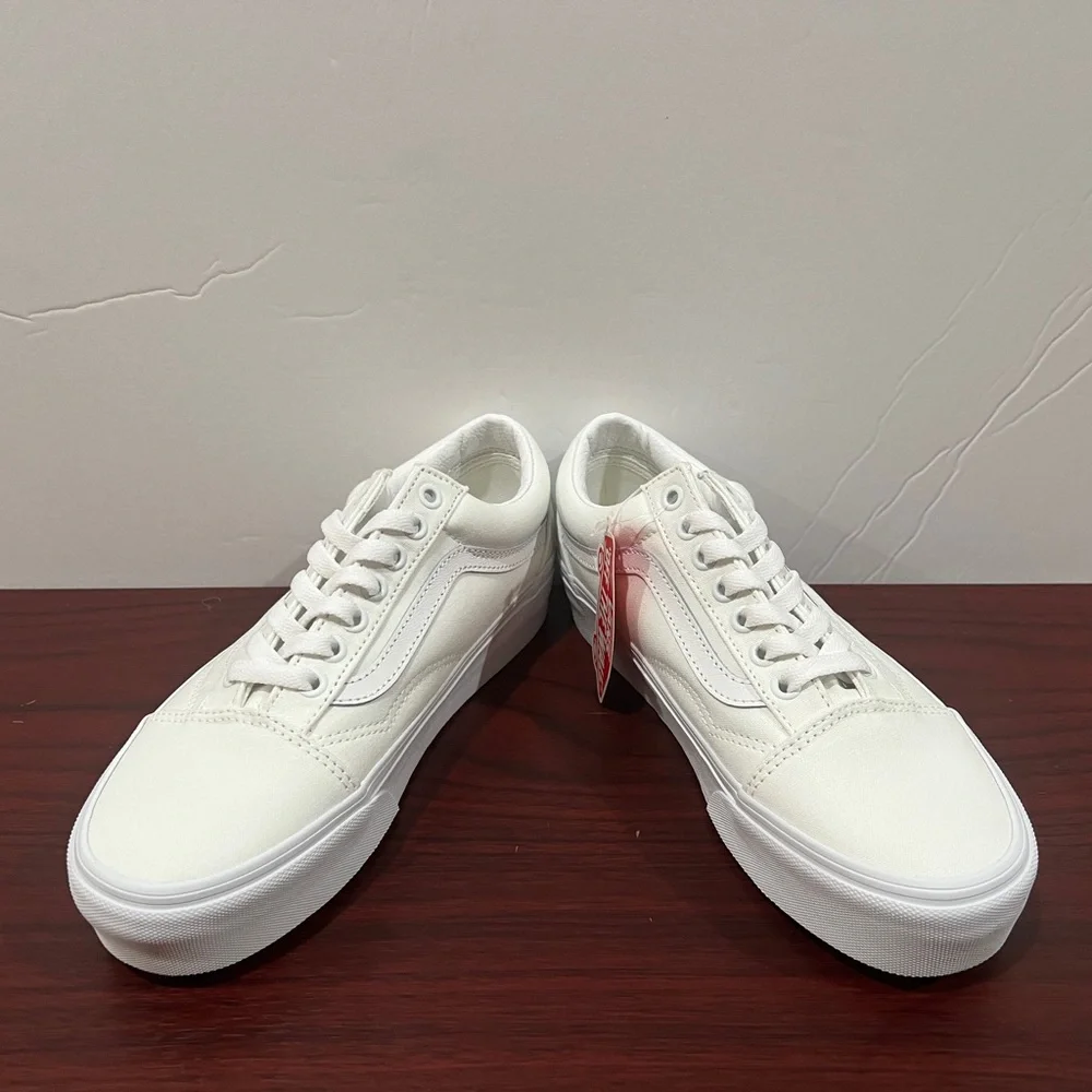 Vans, Old Skool Platform, VN0A3B3UWOO, True White - Picture 10 of 12